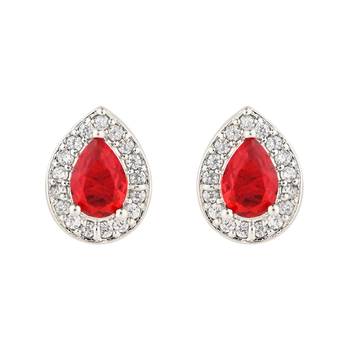 stylish latest fashion silver plated cz american diamond stud earrings 2