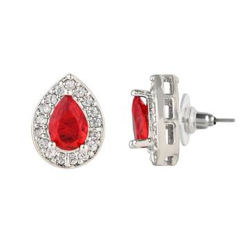 stylish latest fashion silver plated cz american diamond stud earrings 3