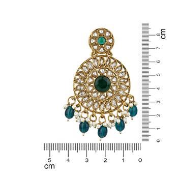 traditional handcrafted kundan pearl floral design earrings 5
