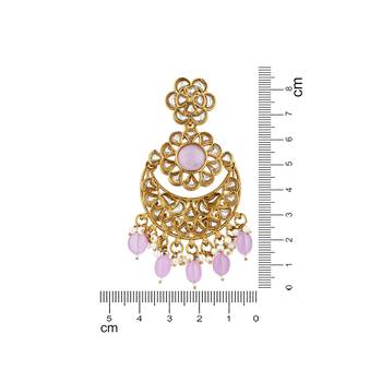 traditional handcrafted kundan pearl floral design earrings 4