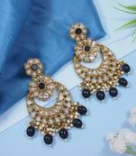 traditional handcrafted kundan pearl floral design earrings