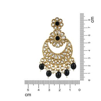 traditional handcrafted kundan pearl floral design earrings 5