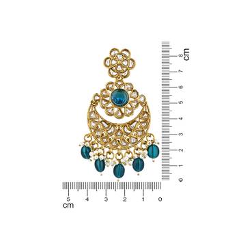 traditional handcrafted kundan pearl floral design earrings 5