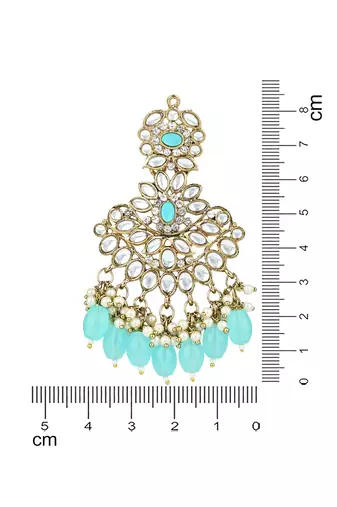 traditional kundan pearl chandbali earrings
