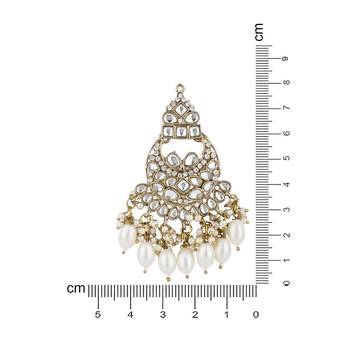 traditional kundan pearl chandbali earrings 4