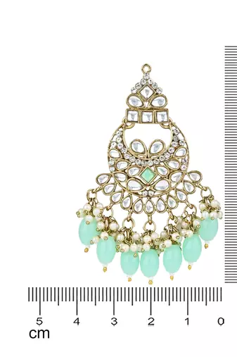 traditional kundan pearl chandbali earrings
