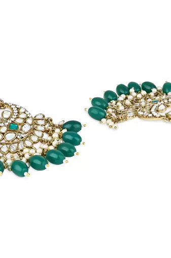 traditional kundan pearl chandbali earrings