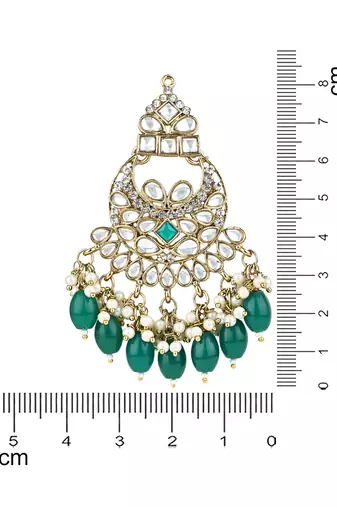traditional kundan pearl chandbali earrings