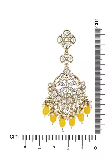 traditional kundan pearl handcrafted dangle chandbali earrings ethnic jewellery