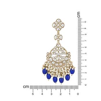 traditional kundan pearl handcrafted dangle chandbali earrings ethnic jewellery 5