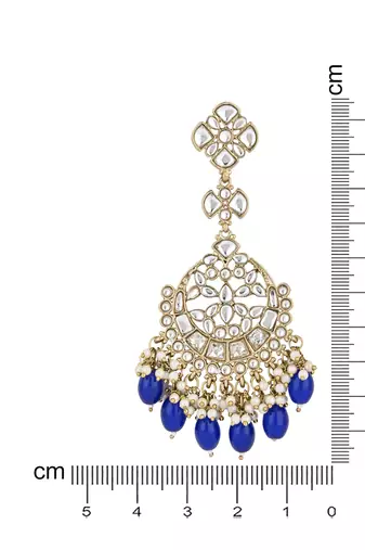 traditional kundan pearl handcrafted dangle chandbali earrings ethnic jewellery