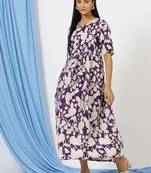 Anushil printed long kurti dress for women - a-line dress, one piece outfit