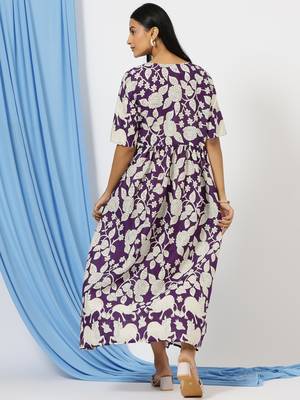 Anushil printed long kurti dress for women - a-line dress, one piece outfit 2