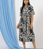Anushil printed long kurti dress for women - a-line dress, one piece outfit