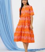 Anushil printed long kurti dress for women - a-line dress, one piece outfit