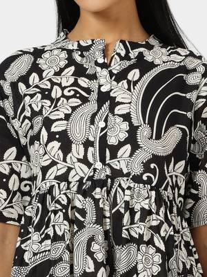 Anushil printed long kurti dress for women - a-line dress, one piece outfit 5