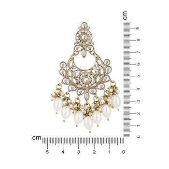 traditional kundan pearl chandbali earrings 4