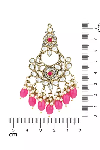 traditional kundan pearl chandbali earrings