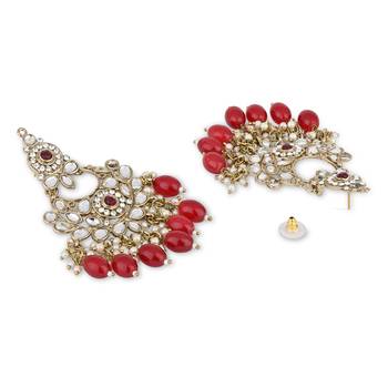 traditional kundan pearl chandbali earrings 2