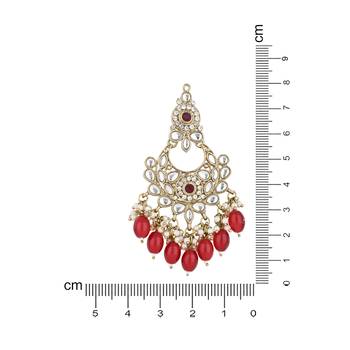 traditional kundan pearl chandbali earrings 4