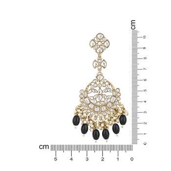traditional kundan pearl handcrafted dangle chandbali earrings ethnic jewellery 5