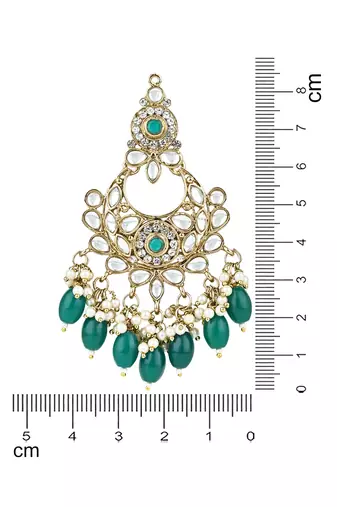 traditional kundan pearl chandbali earrings