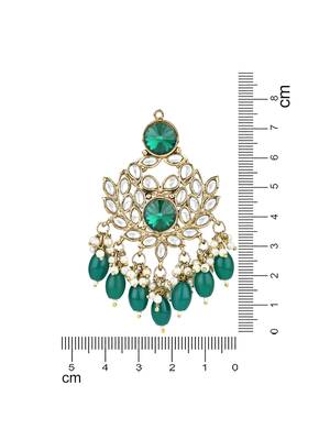 traditional kundan pearl chandbali earrings 5