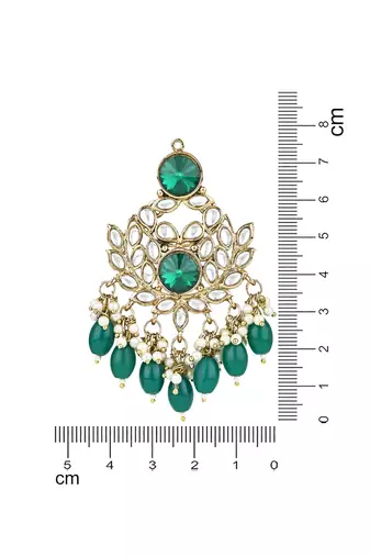 traditional kundan pearl chandbali earrings