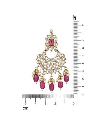 traditional white kundan pearl handcrafted dangle chandbali earrings ethnic jewellery 4