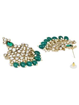 traditional kundan pearl chandbali earrings 3