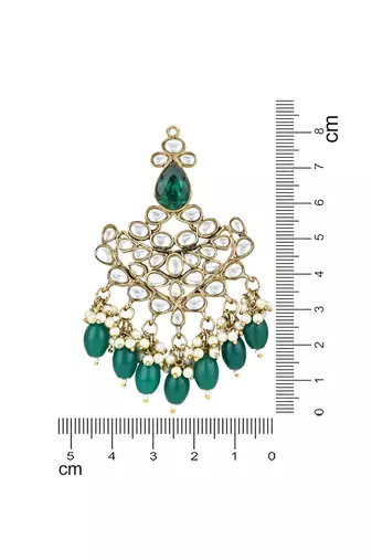 traditional kundan pearl chandbali earrings
