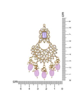 traditional white kundan pearl handcrafted dangle chandbali earrings ethnic jewellery 4