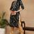 Women green printed viscose rayon kurta