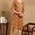 Women orange printed viscose rayon kurta