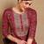 Women pink printed viscose rayon kurta