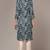 Women blue printed viscose rayon kurta