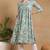 Women green printed viscose rayon kurta
