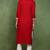 Women maroon embroidered viscose rayon kurta