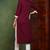 Women purple embroidered viscose rayon chikankari kurtis