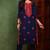 Women blue embroidered viscose rayon chikankari kurtis