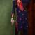 Women blue embroidered viscose rayon chikankari kurtis