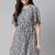 Women off white printed polyester short kurta