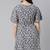 Women off white printed polyester short kurta