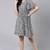 Women off white printed polyester short kurta