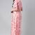 Women pink printed cotton kurti