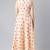 Women peach printed cotton kurti