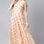 Women peach printed cotton kurti