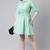 Women green printed crepe short kurta