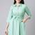 Women green printed crepe short kurta