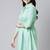 Women green printed crepe short kurta